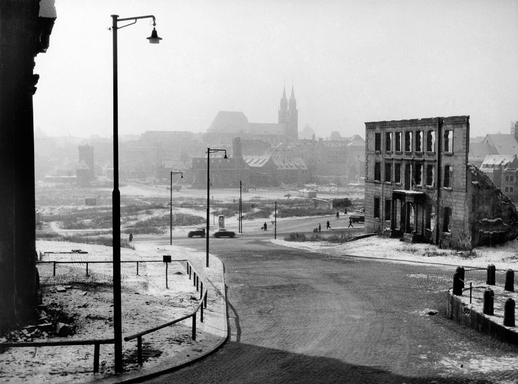 Blick vom Egidienplatz nach Süden, 1952